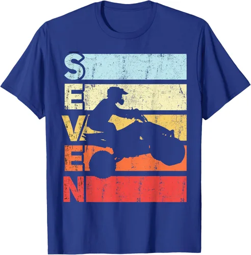 Vista 27 de ATV 7th Birthday Party ATV 4 Wheeler - Camiseta de cumpleaños temática cuádruple Negro