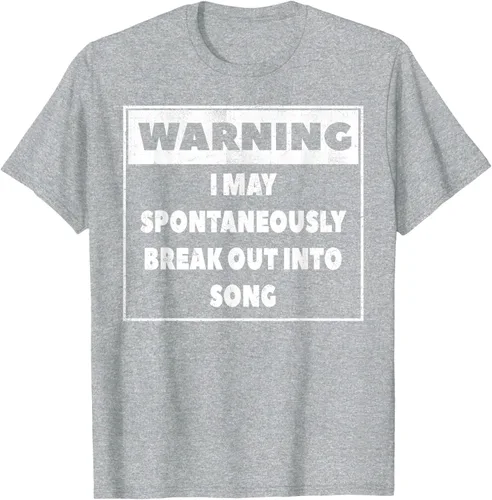 Vista 43 de Advertencia I may Spontaneously romper en canción camiseta