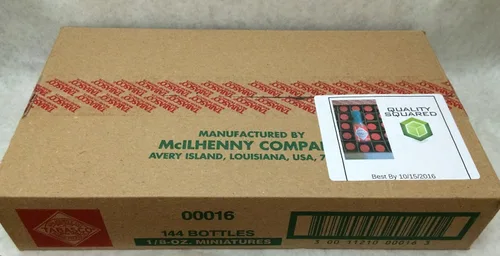 Vista 3 de TABASCO Botellas de salsa picante miniatura de marca - Caja de 144