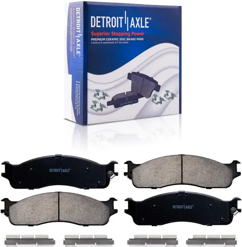 Vista 2 de Detroit Axle - Pastillas de freno para Dodge Ram 2500 3500 2003-2008, Ram 4000 2005-2008, 2004 2006 2007 Pastillas de freno de cerámica delanteras