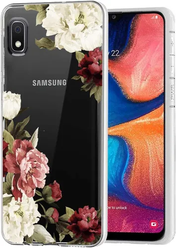Vista 5 de Funda para Galaxy A10E, para Samsung A10E, funda transparente para niñas y mujeres, TPU suave a prueba de golpes, funda transparente para Samsung
