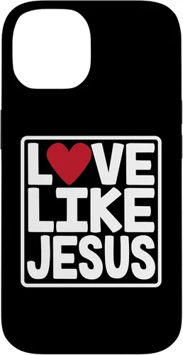 Vista 4 de iPhone 16 Love Like Jesus Valentines Day Heart Case