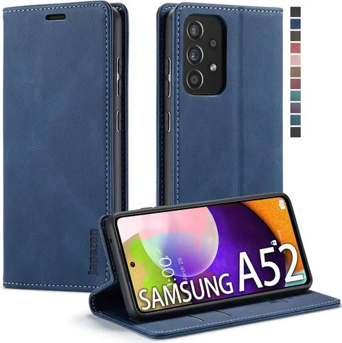 Vista 32 de Funda tipo cartera para Samsung Galaxy A52 5G con bloqueo RFID, color negro