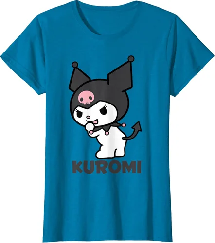 Vista 55 de Sanrio Kuromi - Camiseta con logotipo en la parte trasera Gris Oscuro