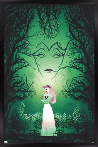Vista 8 de Trends International Disney Princess - Póster de pared de La Bella Durmiente - Good vs Evil de 14.725 x 22.375 pulgadas, versión enmarcada de madera