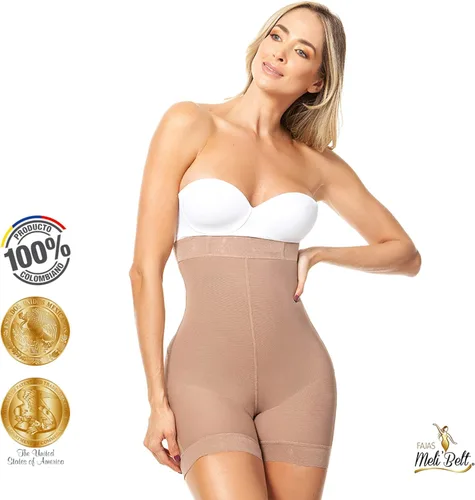 Vista 7 de FAJAS MELI'BELT 5022 - Pantalones cortos de faja colombiana de cintura alta para levantamiento de glúteos, pantalones cortos Levanta Cola Colombianos