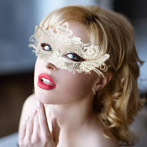 Vista 6 de Hoshin - Máscara para baile de máscaras, decoraciones de Mardi Gras, máscaras venecianas para mujer