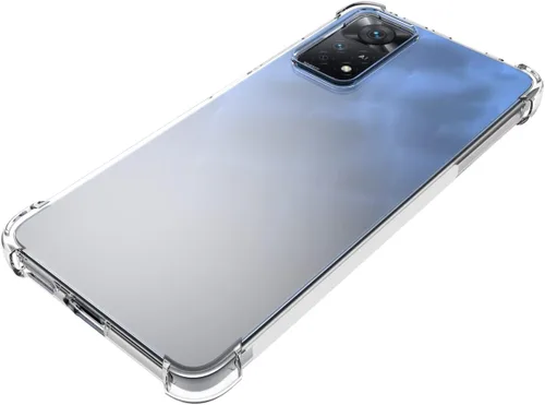 Vista 5 de USTIYA Funda para Redmi Note 11 Pro 5G Clear TPU Cuatro Esquinas Cubierta Protectora Transparente Suave Funda