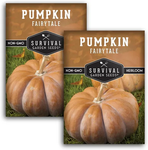 Vista 10 de Semillas de calabaza de cuento de hadas para plantar - 1 paquete Heirloom Musquée de Provence Pumpkins for Storage, Pies, Soups, Fall Décor