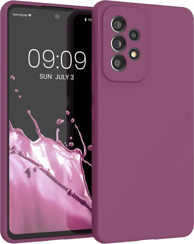 Vista 254 de kwmobile Funda Compatible con Samsung Galaxy A14 5G - Funda de teléfono de TPU y silicona con acabado suave - Verde Lima