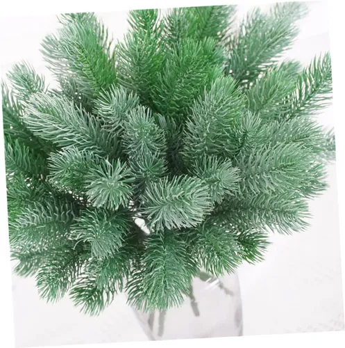 Vista 7 de IMIKEYA 4 púas de pino artificiales de hoja perenne, púas de agujas de pino, ramas de cedro artificial, ramas de pino, ramas de pino, accesorios