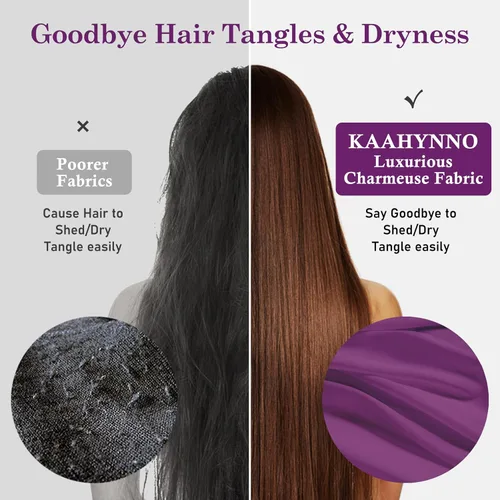 Vista 34 de Gorro de satén de seda ajustable para envolver el cabello para dormir, gorro de dormir de doble capa, turbante nocturno para cabello largo y rizado