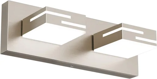 Vista 23 de Lámparas LED modernas para tocador de baño, 2 luces regulables de 15 pulgadas, color negro mate, para accesorios de iluminación de baño sobre