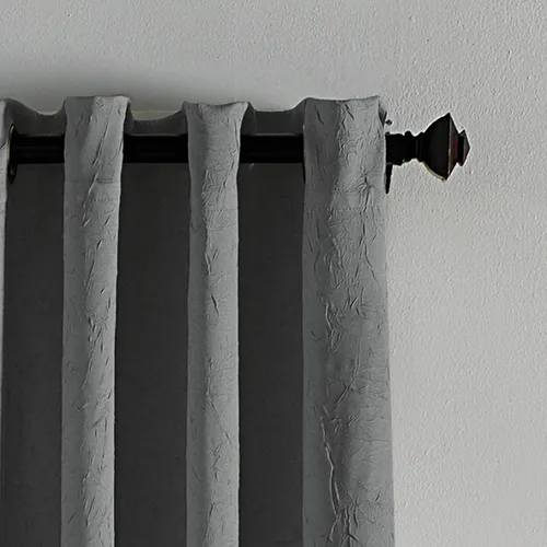 Vista 3 de Curtainworks Lenox Panel de Cortina con Ojales, Gris, 50 x 132 pulgadas