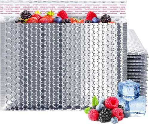 Vista 12 de ABC PACK & SUPPLY Sobres térmicos de burbujas, sobres aislados de papel metálico de 6 x 6 pulgadas, paquete de 10 sobres autoadhesivos impermeables