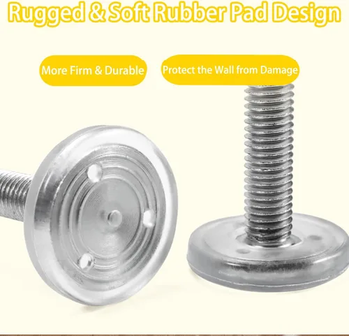 Vista 4 de SHYUJAJIE Varilla roscada universal para puerta de bebé, protector de pared para puerta de bebé, pieza de tornillo de repuesto M8 (0.315 in)