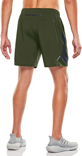 Vista 2 de TSLA Men's Active Running Shorts, Training Exercise Workout Shorts, Quick Dry Gym Athletic Performance Shorts with Pockets