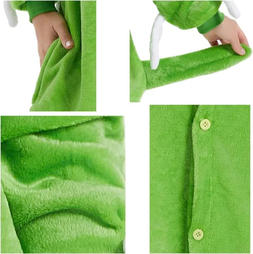 Vista 4 de Pijama unisex para adultos, para Halloween, Navidad, franela, caricaturas, cosplay, pijama