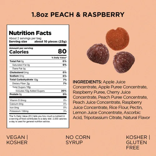 Vista 3 de Gominolas SIMPLY Really Real Hechas con fruta real Paquete variado 1.8 oz (paquete de 8) Sin azúcar de caña + Sin gluten + Kosher