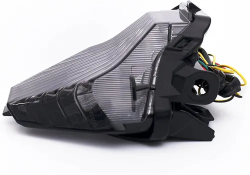 Vista 4 de Luz trasera LED de freno para motocicleta, lente ahumada con señales de giro integradas para Yamaha 2015-2017 FZ07,2008-2020 MT07,2015-2020 YZF R3