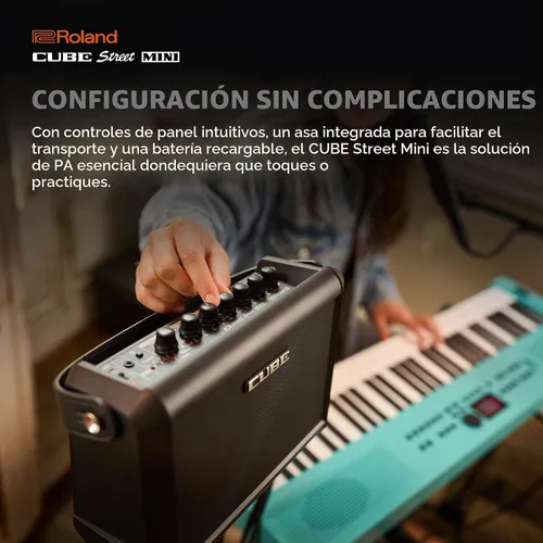 Vista 3 de Roland Cube Street Mini Amplificador ultracompacto Sonido excepcional