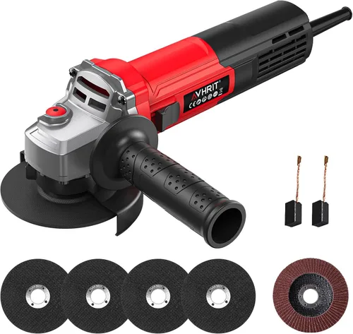 Vista 9 de Amoladora Angular Inalámbrica, Muela de 4-1/2" con 2 Baterías, Pantalla LED, Motor Sin Escobillas para Corte y Lijado de Metal, Eliminación de Óxido