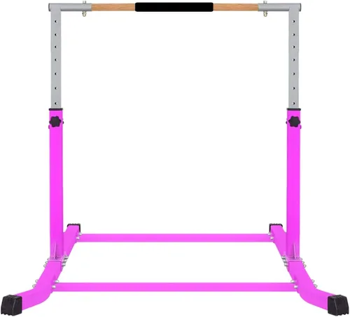 Vista 3 de ProGymnastics - Barra de gimnasia rosa con funda extraíble de EVA suave, 5 pies, barras de kip, rosa, gimnasia, fibra de vidrio, barra de gimnasia