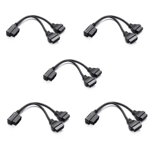Vista 10 de bbfly-B4 OBD II OBD2 - Cable divisor, 1 adaptador de extensión macho y 2 adaptadores hembra (1 pie/30 cm)