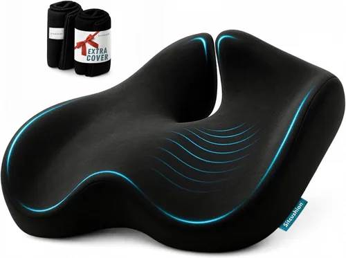 Vista 14 de Cojín de asiento de alivio de presión para dolor de coxis, ciática y almohada de coxis Extra Large Office Chair Cushion for Healthy Sitting