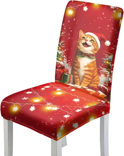 Vista 60 de Rnyleeg Fundas de silla de Navidad para sala de estar, diseño de muñeco de nieve azul, estampado de pájaros, fundas para sillas de comedor, 1
