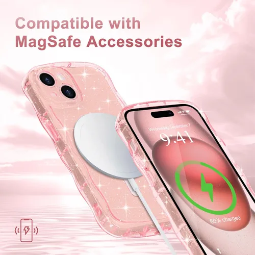 Vista 274 de Pepmune Funda magnética para iPhone 17 Pro Max, color rosa