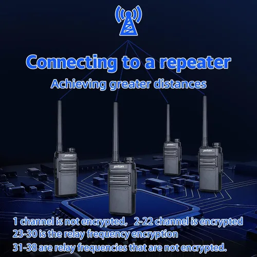 Vista 7 de pxton 999S Walkie Talkies recargables para adultos de largo alcance con auriculares actualizados y estación de carga, radios de mano GMRS de dos