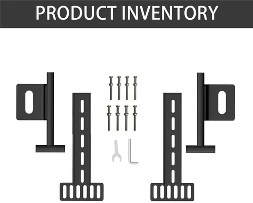 Vista 6 de Soportes de cabecera ajustables para marco de cama de metal, soportes universales para cabecero con kit de extensión de estribo para cama