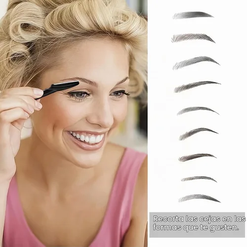 Vista 4 de HFATMOS 12 maquinillas de afeitar para cejas, maquinillas de afeitar