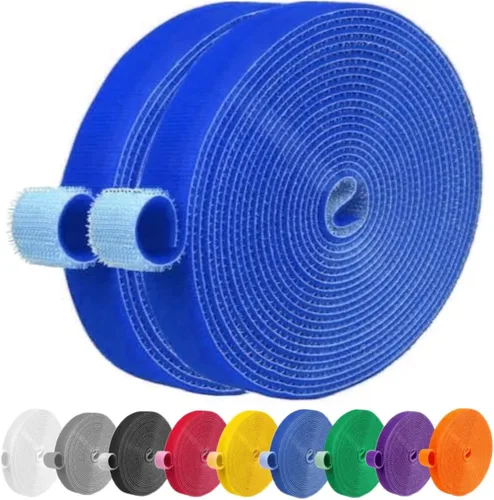 Vista 8 de IFNOW Cinta de Gancho y Bucle de 32 Pies Cinta de Sujeción Reutilizable Bridas para Cables de Doble Cara de Gancho y Bucle Gestión de Cables