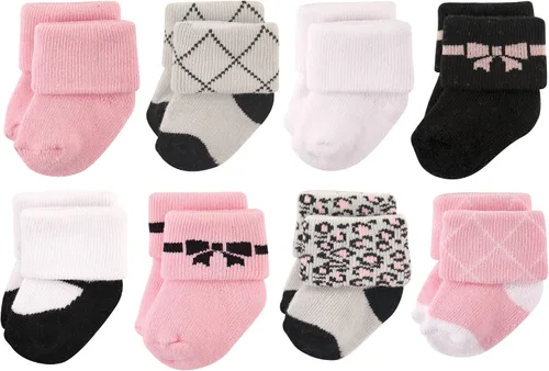 Vista 78 de Hudson Baby - Calcetines de algodón para bebés recién nacidos y Terry para niñas bebés