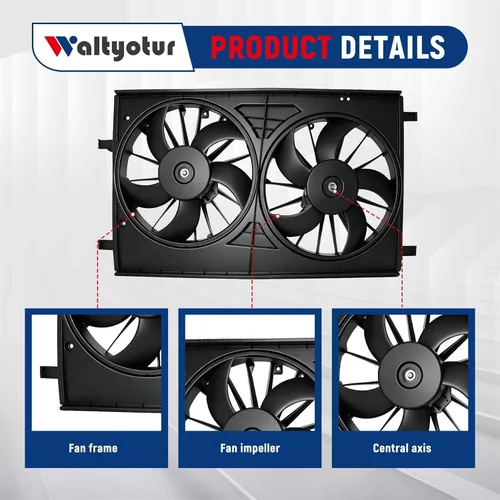 Vista 7 de Ventilador de radiador 68031872AA 68031873AA Reemplazo para 200 07-14/Reemplazo para Compass 13-17/Reemplazo para Patriot 07-17/Reemplazo