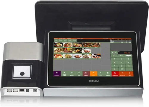 Vista 2 de Nuevo sistema táctil POS para restaurantes y bar Software caja registradora con 3 1/8 "impresora térmica SET01