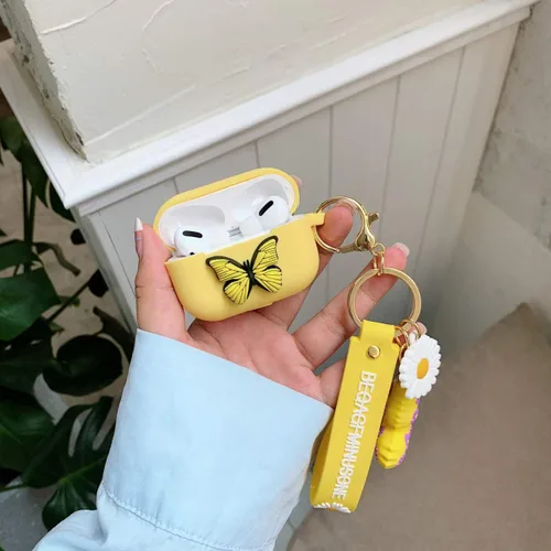 Vista 2 de Funda para Airpods Pro (mariposa amarilla)