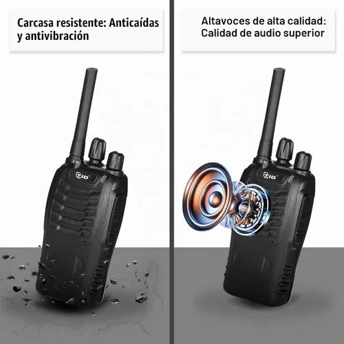 Vista 7 de TIDRADIO 5.5 Mile Walkie Talkies with 6-Way Charger +Wireless Programmer