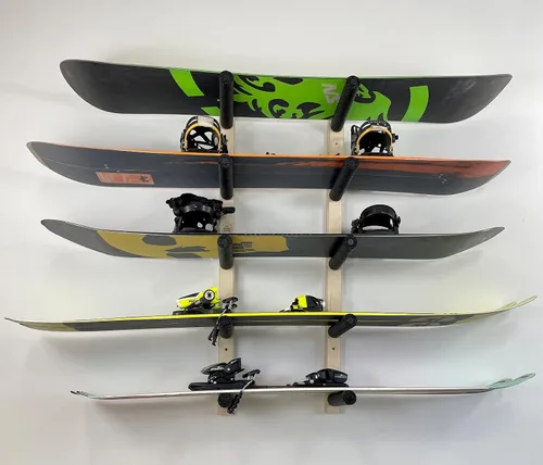 Vista 3 de Soporte de pared para snowboard (soportes para 5 tablas)
