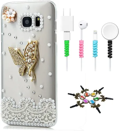 Vista 17 de Bling Case SSSGCDwCPSeries-7 - Funda con cristales brillantes, diseño 3D hecho a mano