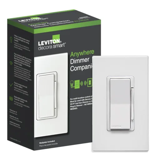 Vista 12 de Leviton Decora Smart interruptor regulador de intensidad, 0-10V, Wi-Fi, requiere cable neutro, funciona con Matter, My Leviton, Alexa, Google