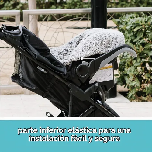 Vista 6 de JJ Cole Funda de asiento de coche de invierno para bebé, funda de asiento de automóvil de invierno para asiento de bebé o carriola, fundas