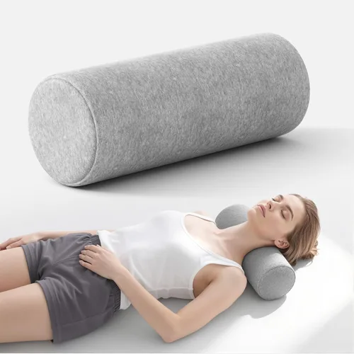 Vista 12 de Almohada Cervical de Rollo, Almohadas de Soporte Cervical de Espuma Viscoelástica, Almohadas de Cuello Redondas, Almohadas Cilíndricas de Refuerzo