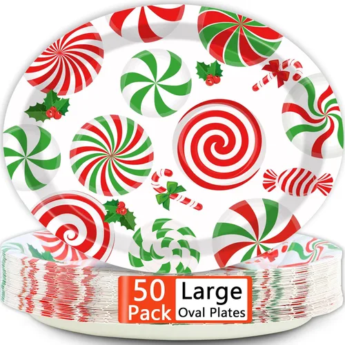 Vista 22 de Qyeahkj 50 piezas de platos de papel ovalados de surf de verano grandes de 11" para decoración de fiesta temática de playa desechable suministros