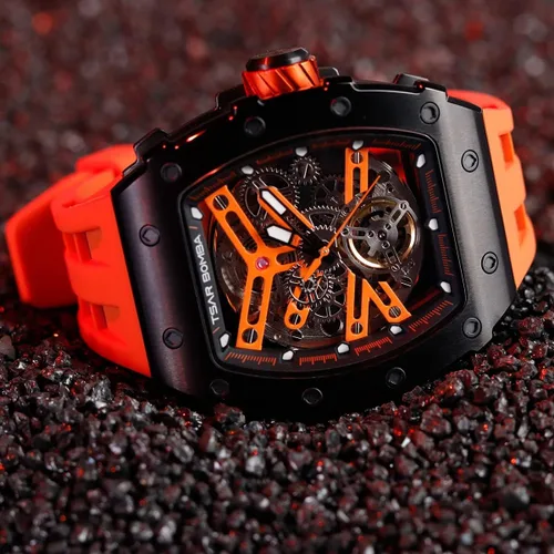 Vista 3 de TSAR BOMBA Relojes mecánicos automáticos de lujo para hombre movimiento japonés cristal de zafiro Reloj impermeable de 1640ft Relojes de pulsera