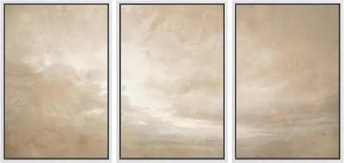 Vista 36 de SIGNWIN Lienzo enmarcado para pared, juego de arte de campos pastorales, flores silvestres, campo rústico, paisaje, floral, ilustraciones modernas