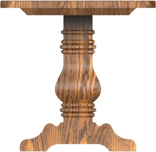 Vista 5 de DESIGN 59 Base de mesa de caballete - Pedestal de madera dura individual (P01)