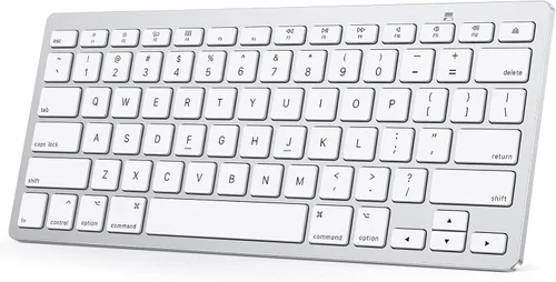 Vista 9 de OMOTON Teclado Bluetooth compatible con Mac, teclado inalámbrico compacto compatible con MacBook Pro/Air, iMac, Mac mini/Pro Laptop y PC, negro